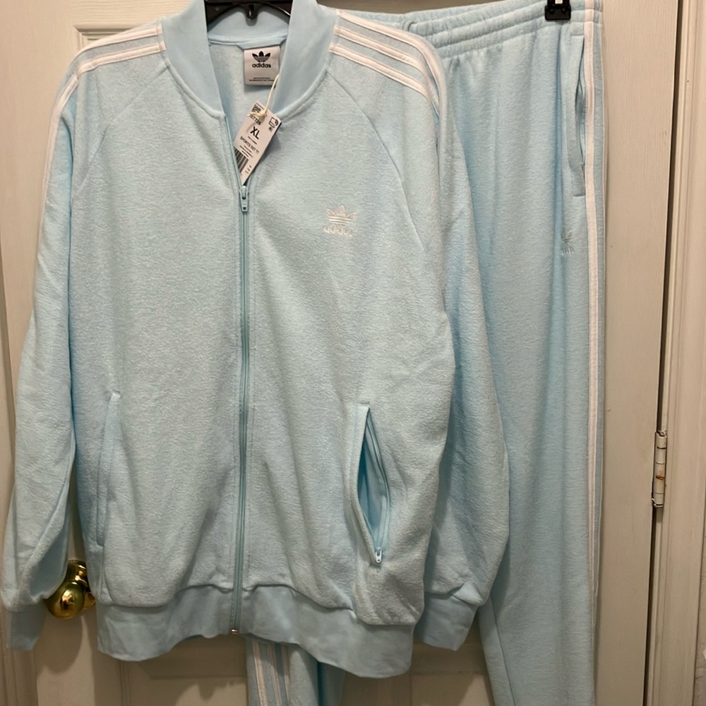 Adidas French loop/Terry cloth SST Tracksuit sweatsuit jacket NWT joggers EUC